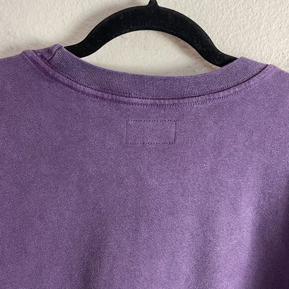 NEW American Giant Mens Large Vintage Wash Relax French Terry Purple Sweatshirt